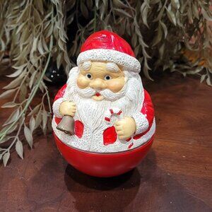 Vintage 1980's Musical ROLY POLY Santa By Samaco Plays Jingle Bells